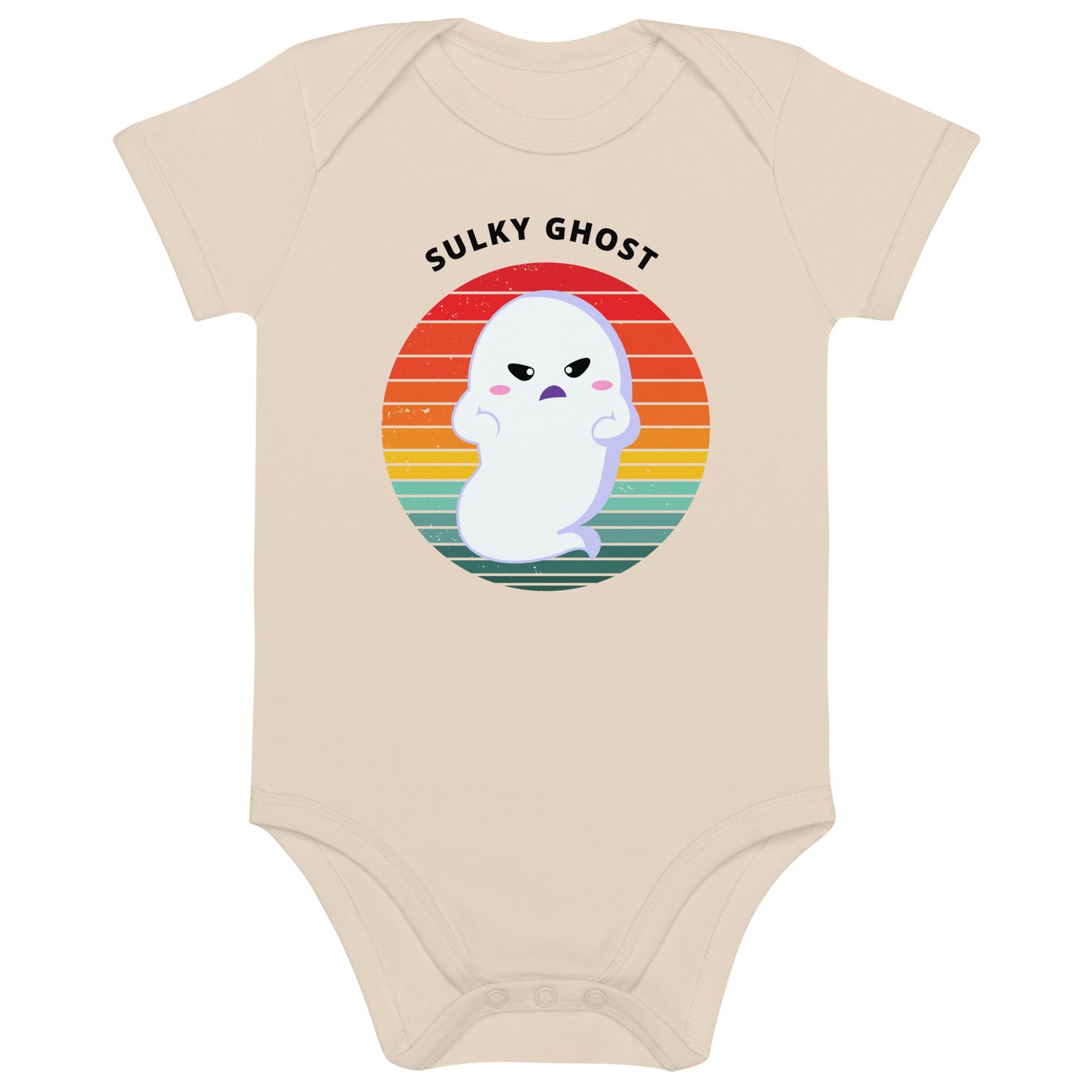 Sulky Ghost Halloween Organic Cotton baby bodysuit