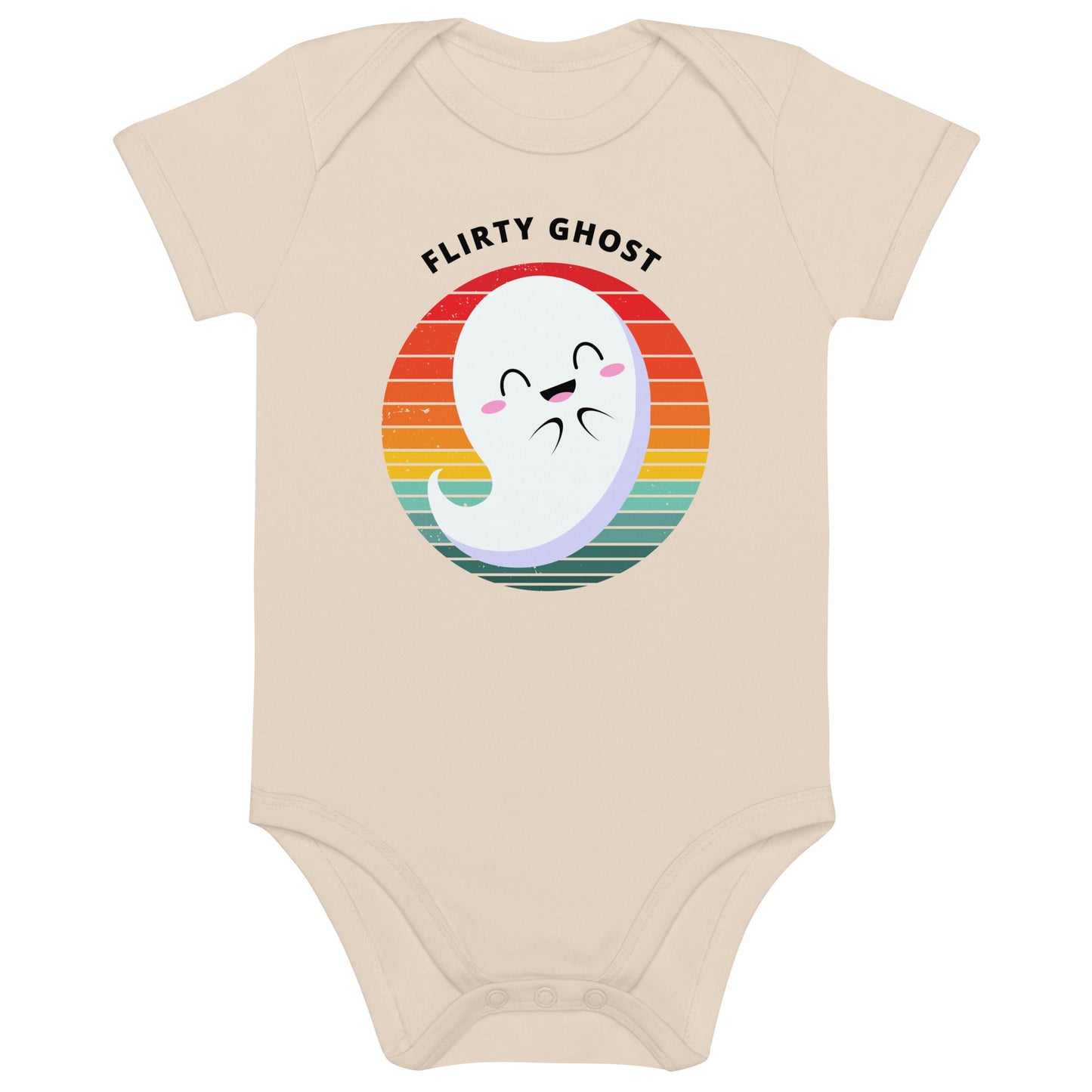 Flirty Ghost Halloween Organic Cotton baby bodysuit