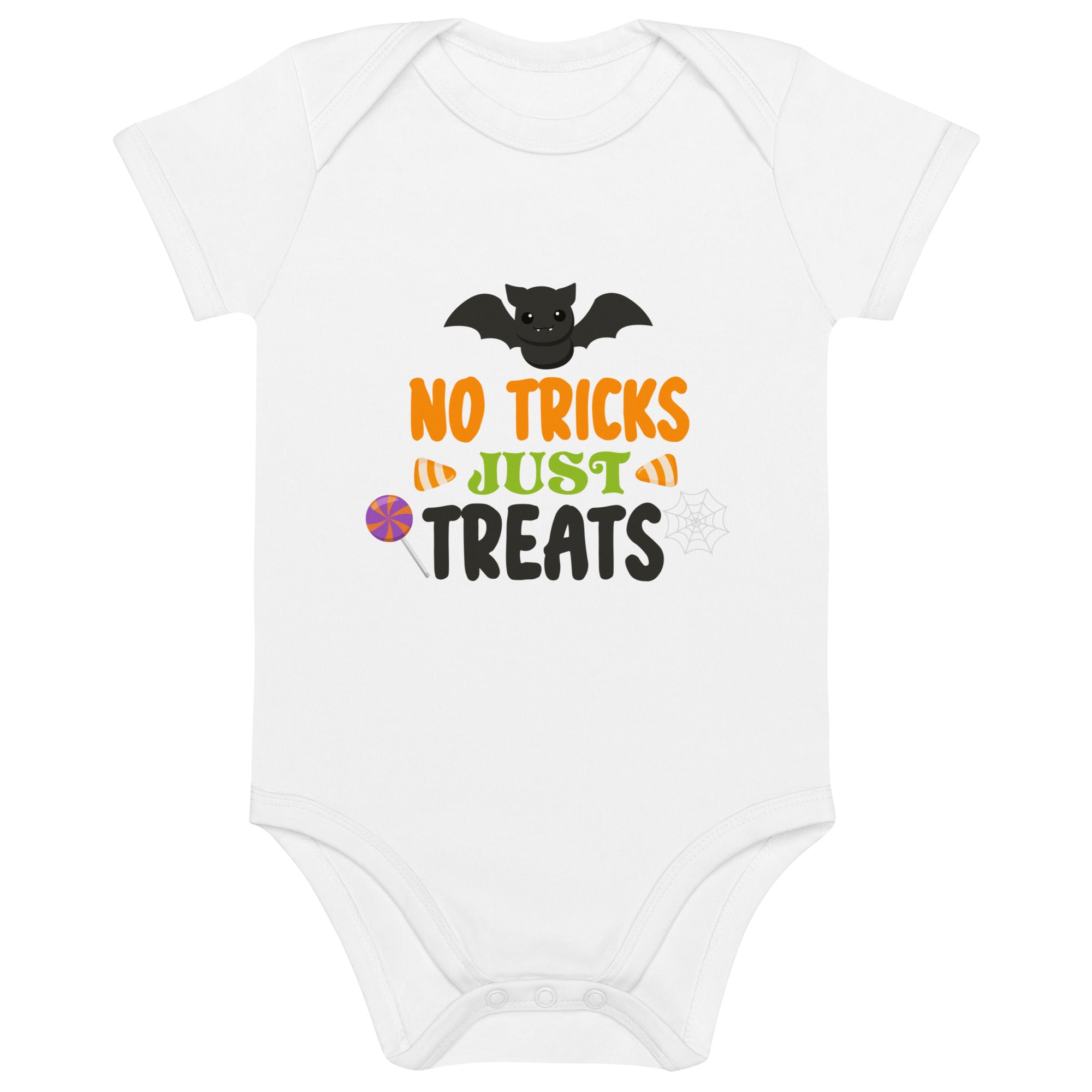 No Tricks Just Treats Organic Cotton baby bodysuit