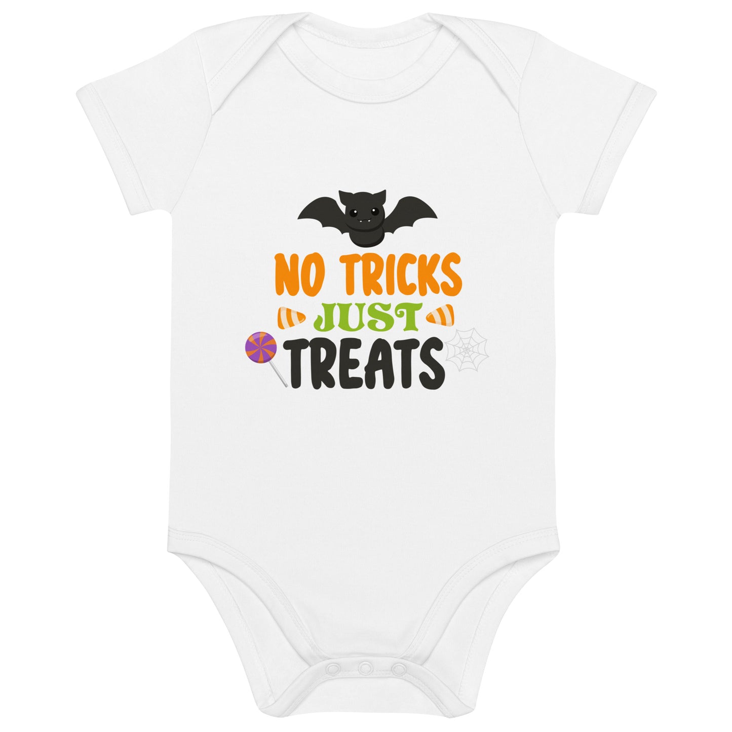 No Tricks Just Treats Organic Cotton baby bodysuit