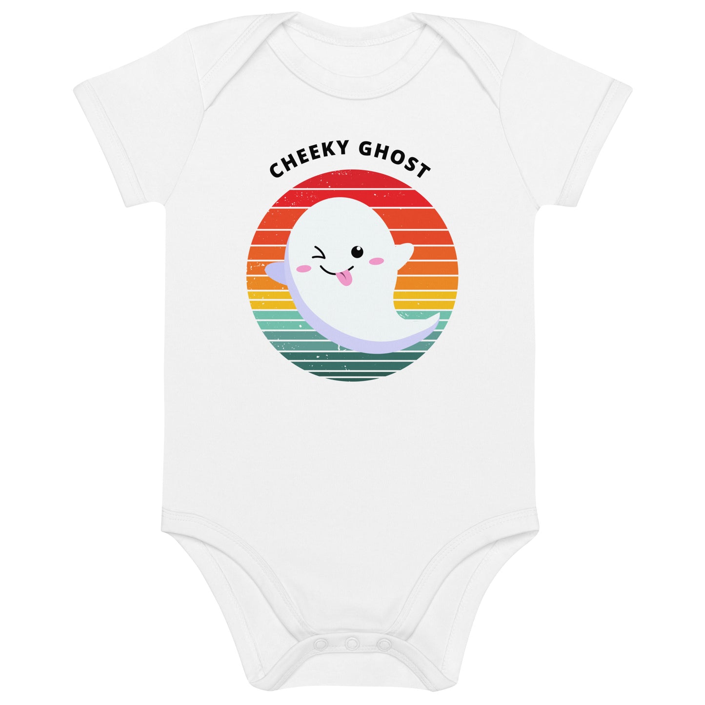 Cheeky Ghost Halloween Organic Cotton baby bodysuit