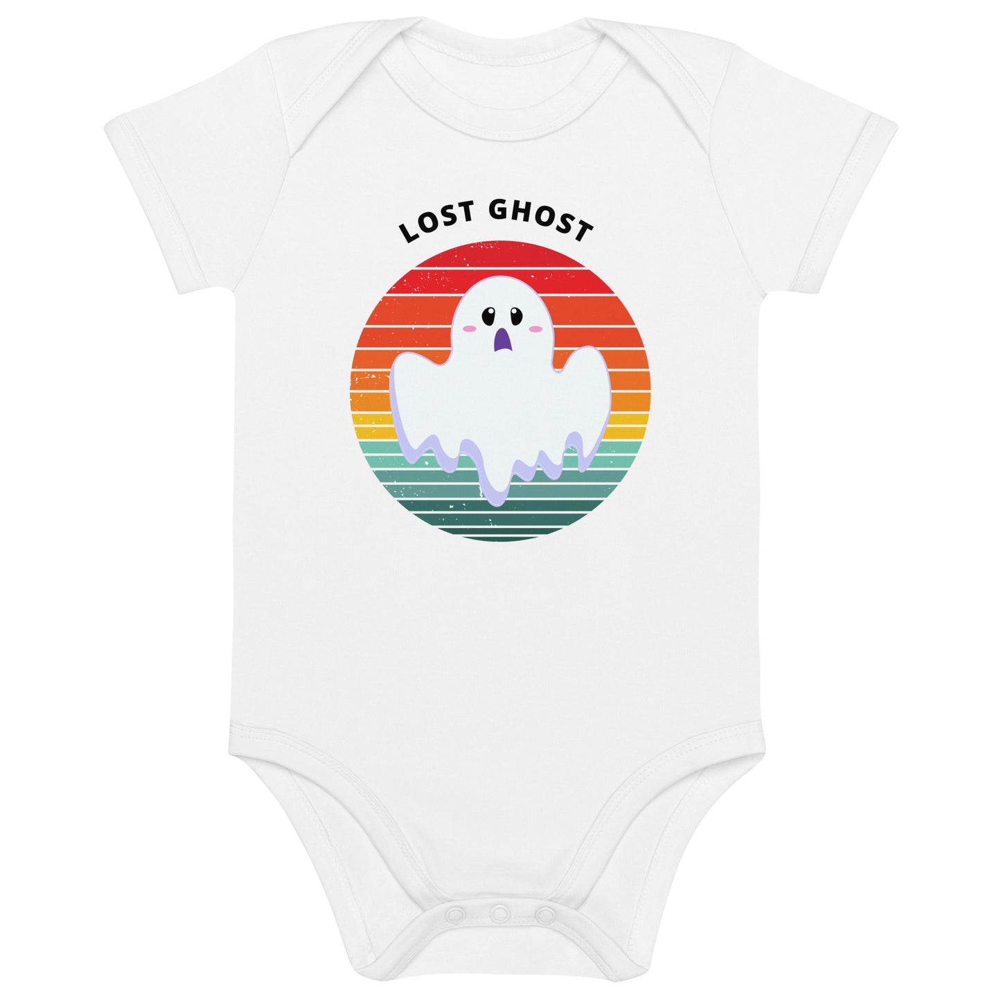 Lost Ghost Halloween Organic Cotton baby bodysuit