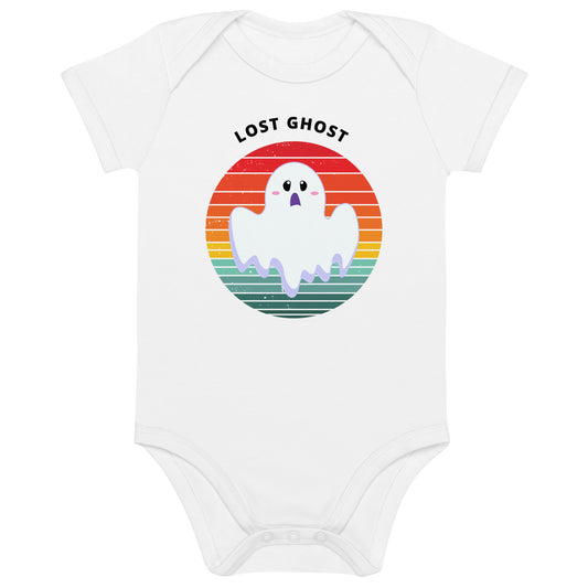 Lost Ghost Halloween Organic Cotton baby bodysuit