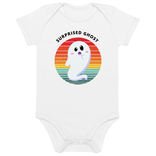 Surprised Ghost Organic Cotton baby bodysuit